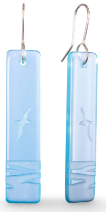 Glass Albatross Drop Earrings