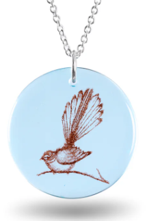 Glass Fantail Disc Pendant