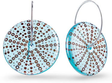 Glass Kina Disc Earrings