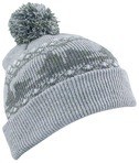 Kiwi Jacquard pom-pom beanie grey
