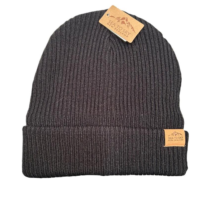 Fleece-lined Beanie - Mangu (Black)