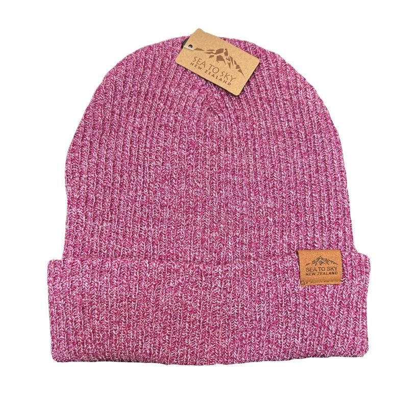 Fleece-lined Beanie - Mulberry