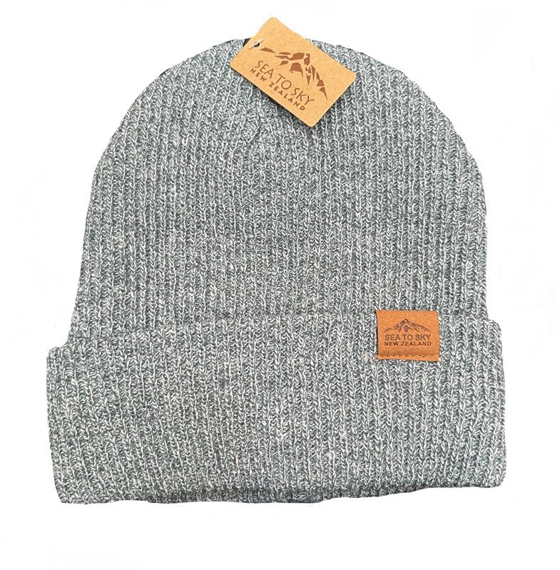 Fleece-lined Beanie - Kiwikiwi (Grey)