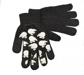 Glow in the Dark Kids Gloves - Black