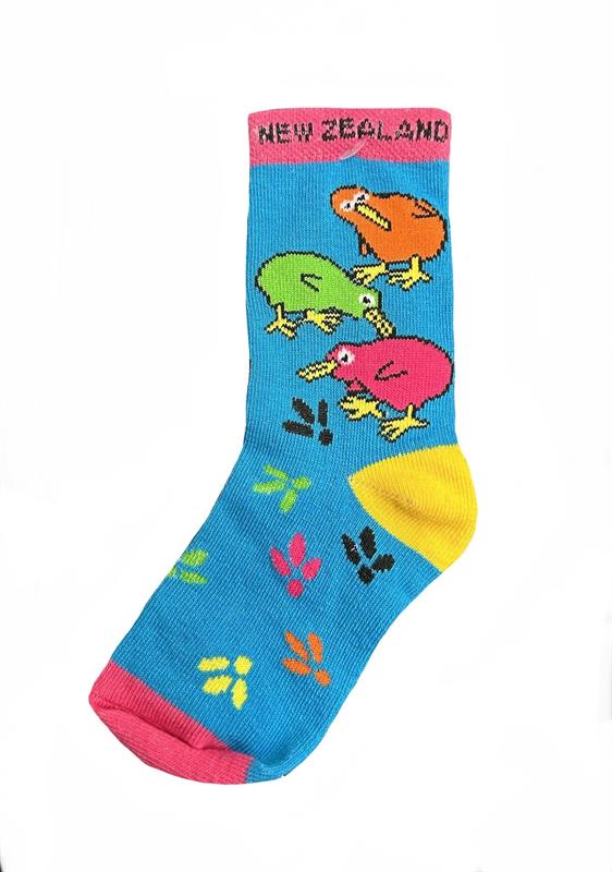 Kids Kiwi Socks - Blue